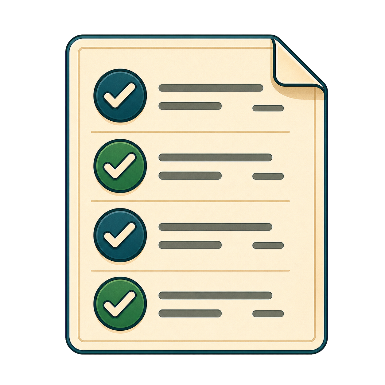A verification checklist showing kept and removed metadata