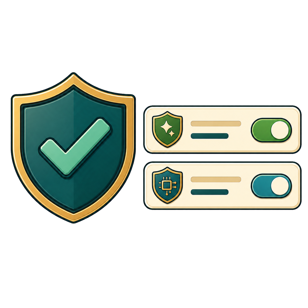 A shield and mode controls representing the two cleaning choices