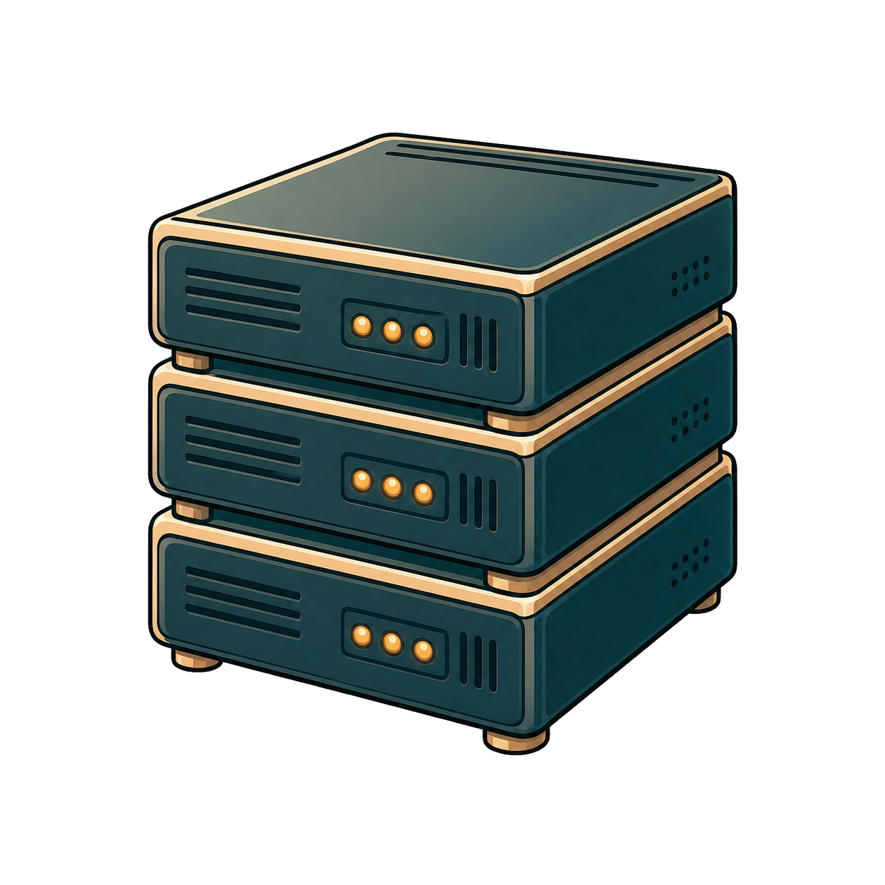 A server stack representing data retained by another service