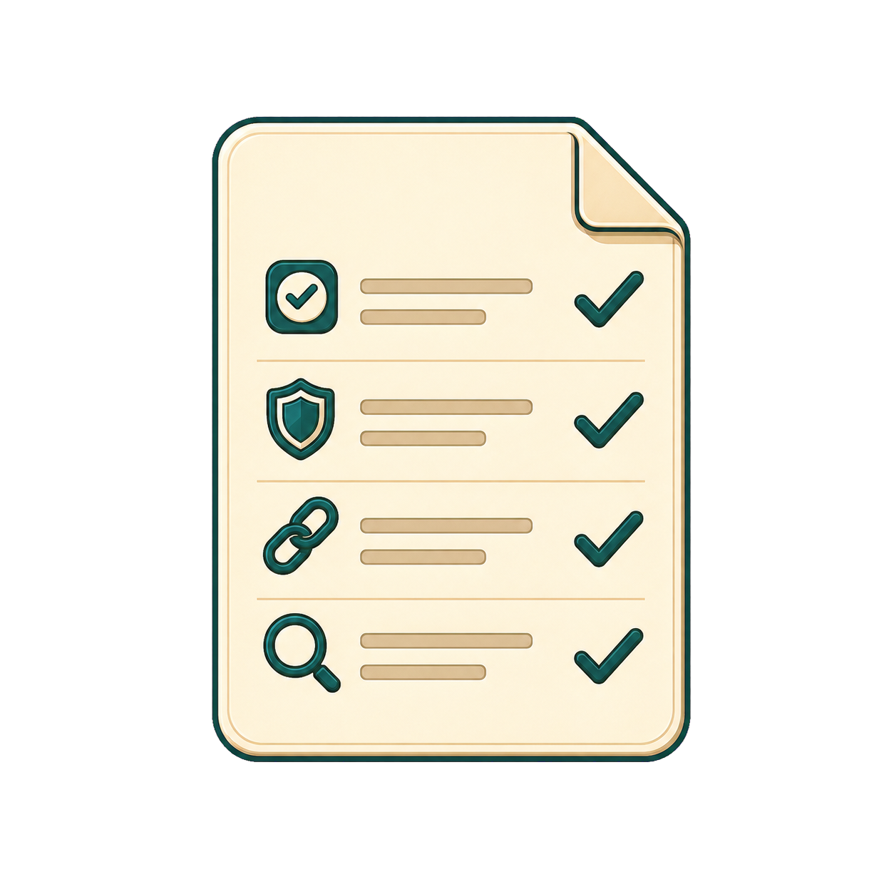 A checklist of detected metadata blocks